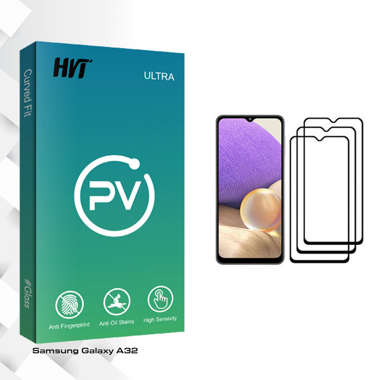 محافظ صفحه نمایش اچ وی تی مدل PV glass مناسب برای گوشی موبایل سامسونگ Galaxy A32 بسته سه عددی