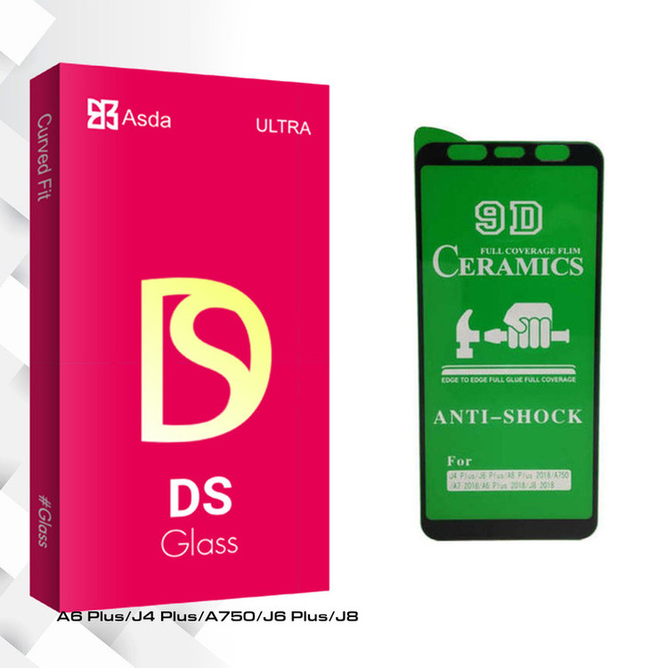 محافظ صفحه نمایش سرامیکی آسدا مدل DS مناسب برای گوشی موبایل سامسونگ GALAXY A6 Plus/J4 Plus/A750/J6 Plus/J8