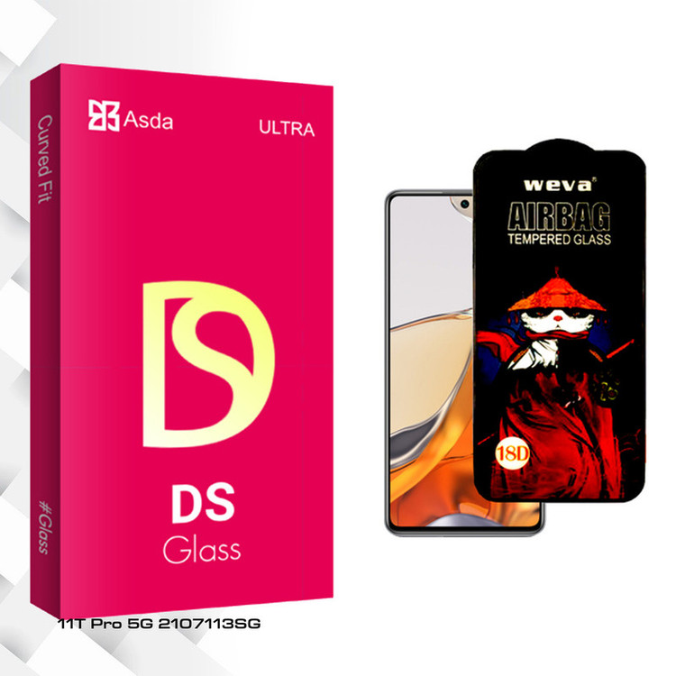 محافظ صفحه نمایش شیشه ای آسدا مدل DS Glass AirBag مناسب برای گوشی موبایل شیائومی 11T Pro 5G 2107113SG