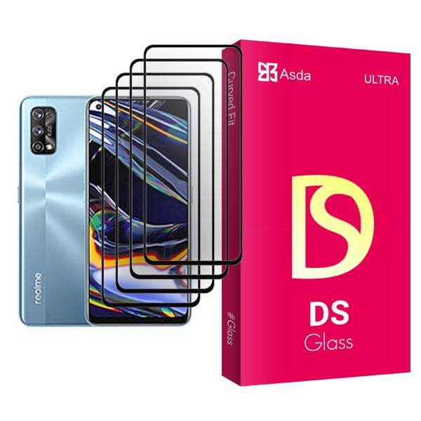 محافظ صفحه نمایش آسدا مدل DS Glass MIX004 مناسب برای گوشی موبایل ریلمی 7 Pro بسته چهار عددی