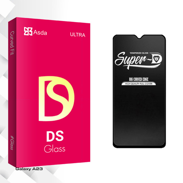 محافظ صفحه نمایش شیشه ای آسدا مدل DS Glass Super-D مناسب برای گوشی موبایل سامسونگ Galaxy A23