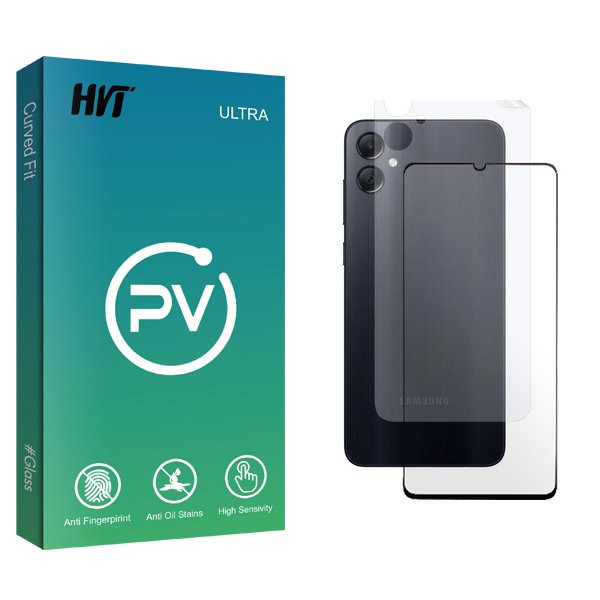 محافظ صفحه نمایش شیشه ای اچ وی تی مدل PV مناسب برای گوشی موبایل سامسونگ Galaxy A05 به همراه محافظ پشت گوشی