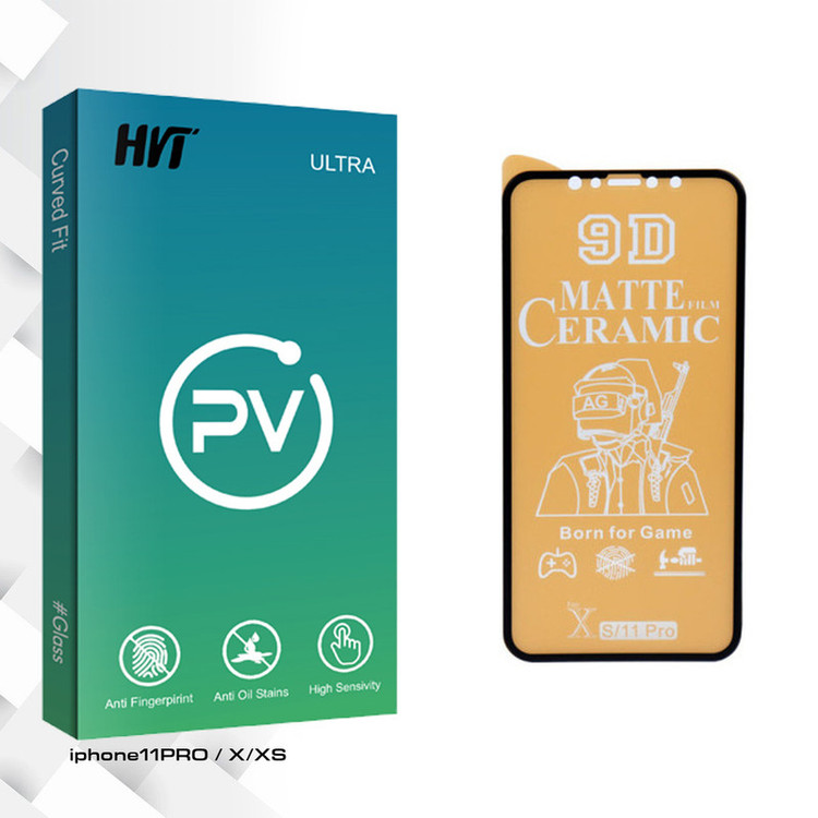 محافظ صفحه نمایش سرامیکی مات اچ وی تی مدل PV glass مناسب برای گوشی موبایل اپل iphone11PRO / X/XS