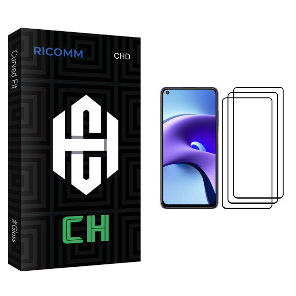 محافظ صفحه نمایش ریکام مدل CH glass مناسب برای گوشی موبایل شیائومی Redmi Note 9T بسته سه عددی
