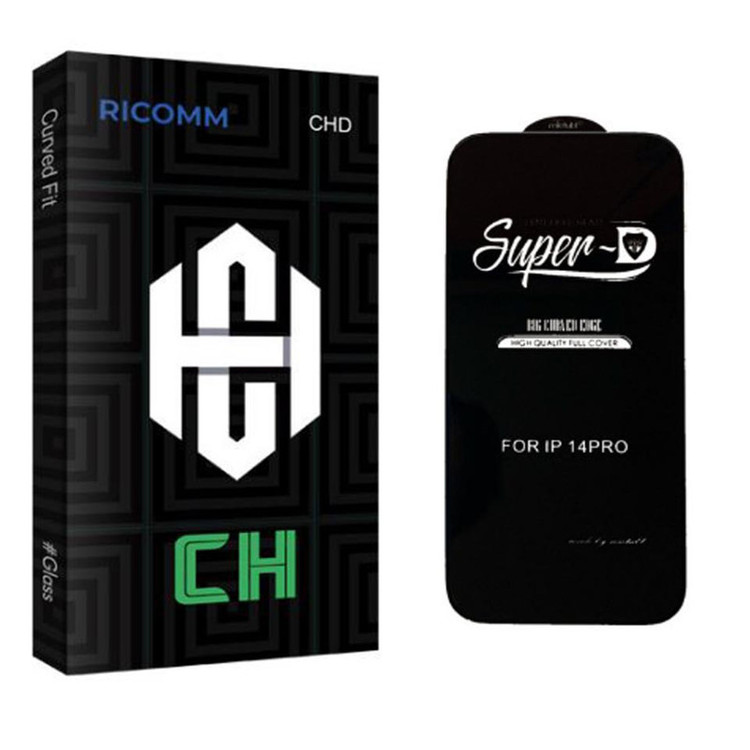 محافظ صفحه نمایش شیشه ای ریکام مدل CH Super-D مناسب برای گوشی موبایل اپل iPhone 14pro