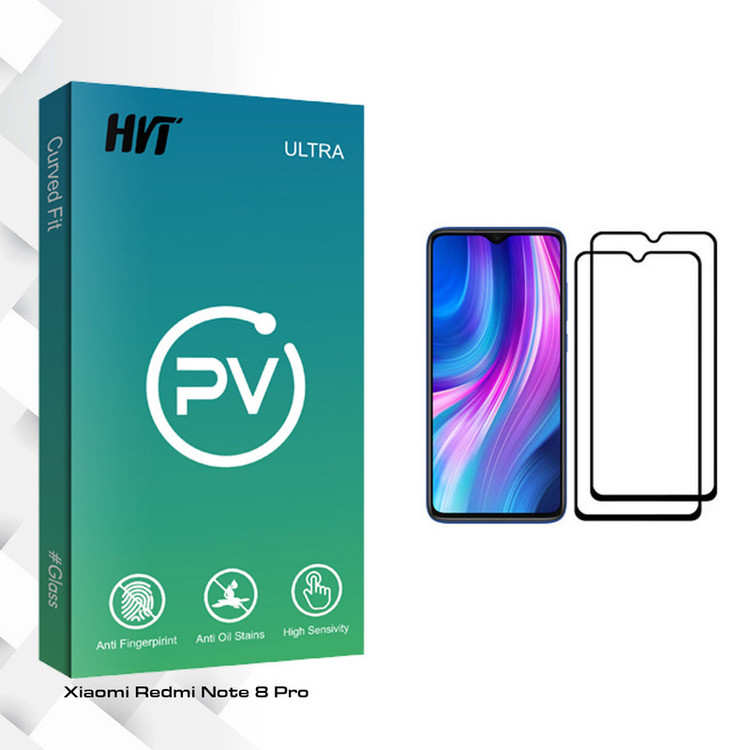 محافظ صفحه نمایش اچ وی تی مدل PV glass مناسب برای گوشی موبایل شیائومی Redmi Note 8 Pro بسته دو عددی