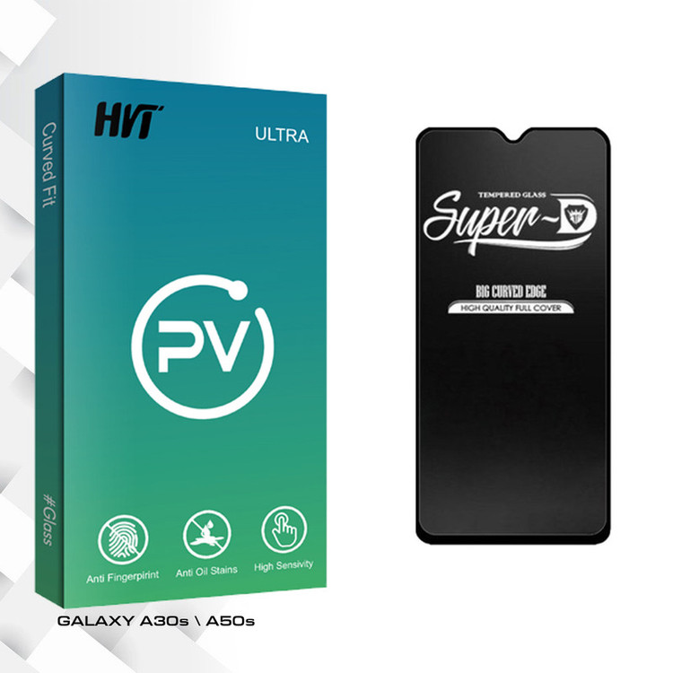 محافظ صفحه نمایش شیشه ای اچ وی تی مدل PV Glass Super-D مناسب برای گوشی موبایل سامسونگ GALAXY A30s \ A50s