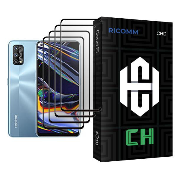 محافظ صفحه نمایش ریکام مدل CH Glass MIX004 مناسب برای گوشی موبایل ریلمی 7 Pro بسته چهار عددی