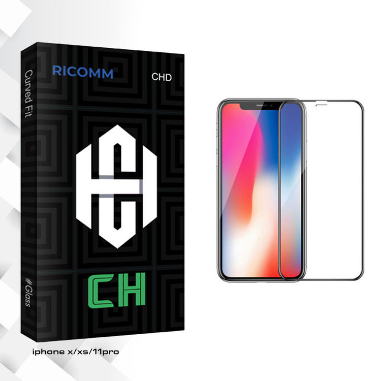 محافظ صفحه نمایش ریکام مدل CH glass مناسب برای گوشی موبایل اپل iPhone x