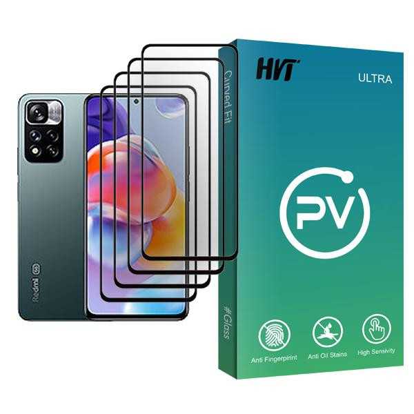 محافظ صفحه نمایش اچ وی تی مدل PV Glass MIX004 مناسب برای گوشی موبایل شیائومی Redmi Note 11 Pro+ 5G بسته چهار عددی