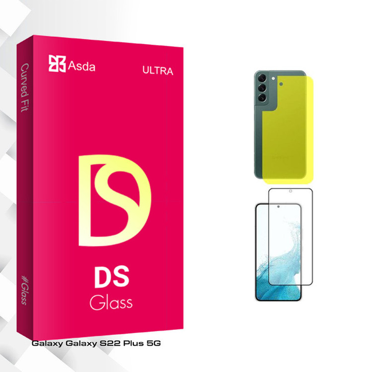 محافظ صفحه نمایش سرامیکی آسدا مدل DS Glass مناسب برای گوشی موبایل سامسونگ Galaxy Galaxy S22 Plus 5G به همراه محافظ پشت گوشی