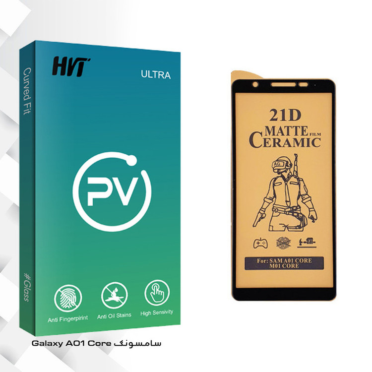 محافظ صفحه نمایش سرامیکی اچ وی تی مدل PV glass مناسب برای گوشی موبایل سامسونگ Galaxy A01 Core