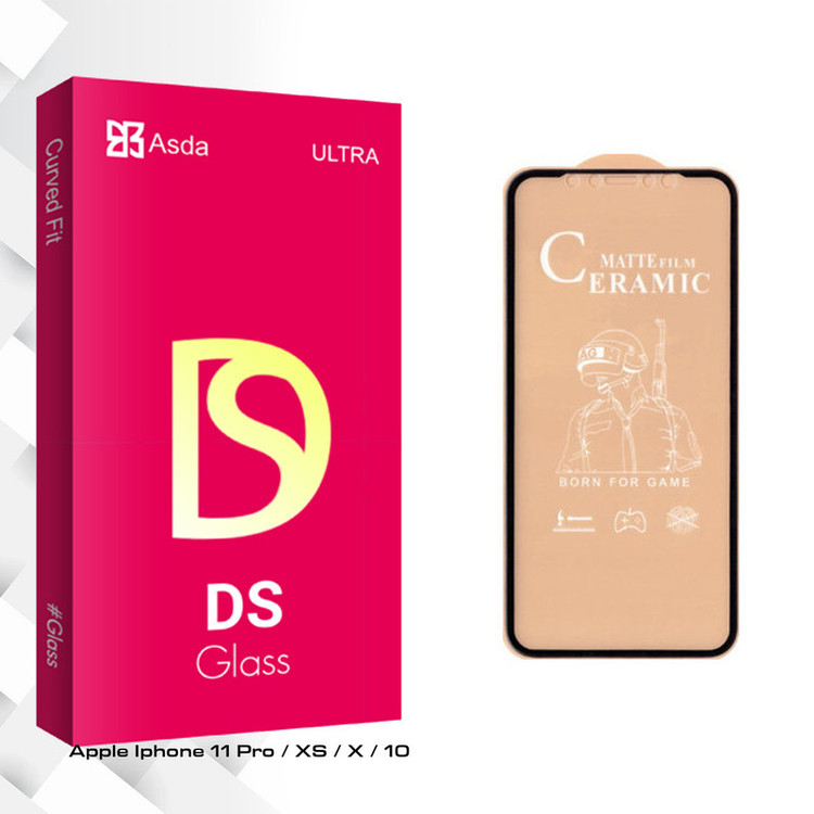 محافظ صفحه نمایش سرامیکی آسدا مدل DS glass مناسب برای گوشی موبایل اپل Iphone 11 Pro / XS / X / 10