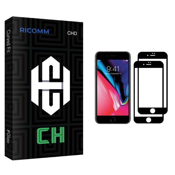 محافظ صفحه نمایش ریکام مدل CH glass مناسب برای گوشی موبایل اپل iPhone SE 2020 بسته دو عددی