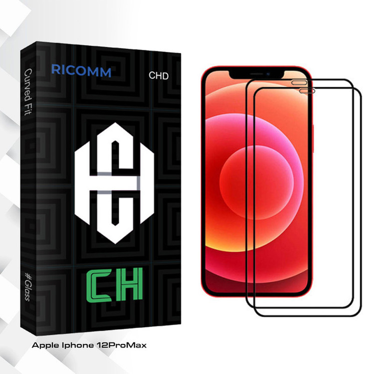 محافظ صفحه نمایش ریکام مدل CH glass مناسب برای گوشی موبایل اپل Iphone 12ProMax بسته دو عددی