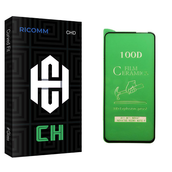 محافظ صفحه نمایش سرامیکی ریکام مدل CH glass مناسب برای گوشی موبایل شیائومی Redmi Note 9