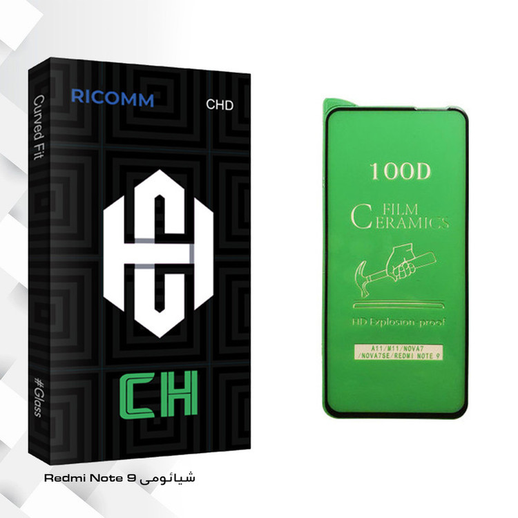 محافظ صفحه نمایش سرامیکی ریکام مدل CH glass مناسب برای گوشی موبایل شیائومی Redmi Note 9