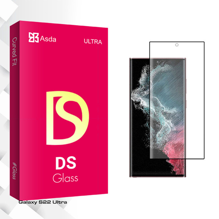 محافظ صفحه نمایش شیشه ای آسدا مدل DS Pro مناسب برای گوشی موبایل سامسونگ Galaxy S22 Ultra