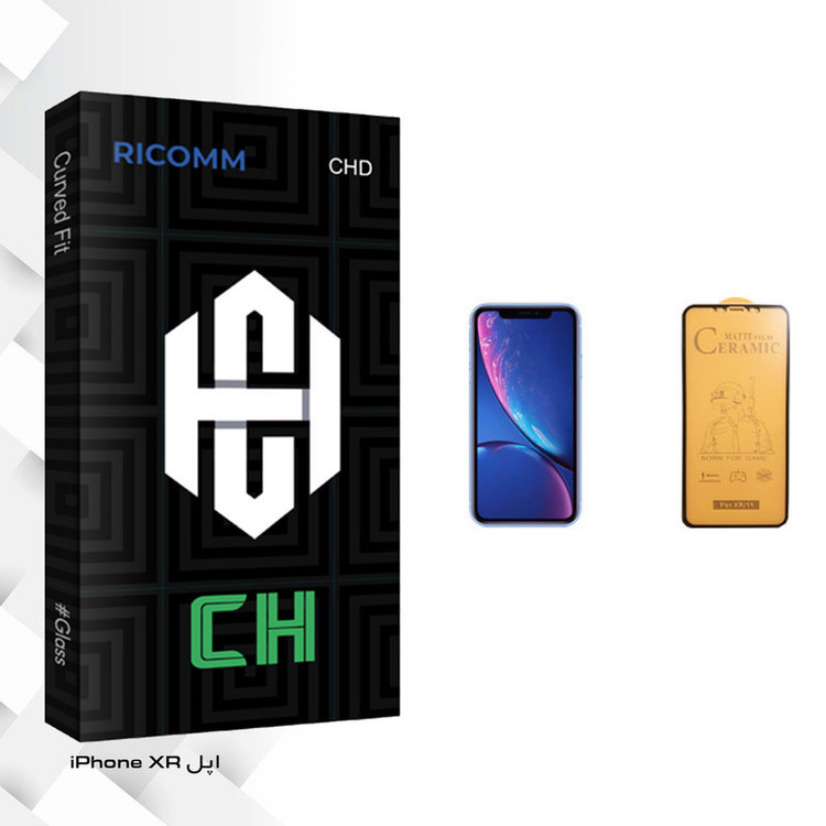 محافظ صفحه نمایش سرامیکی ریکام مدل CH glass مناسب برای گوشی موبایل اپل iPhone XR