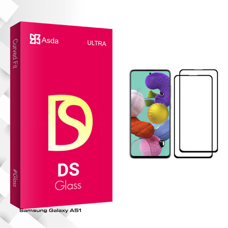 محافظ صفحه نمایش آسدا مدل DS glass مناسب برای گوشی موبایل سامسونگ Galaxy A51 بسته دو عددی