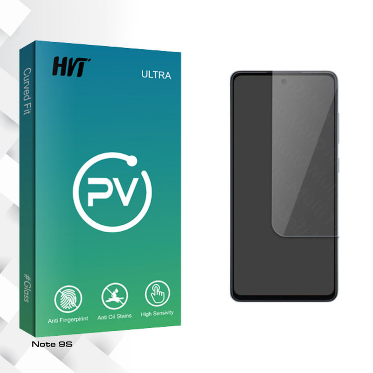 محافظ صفحه نمایش شیشه ای اچ وی تی مدل PV Glass مناسب برای گوشی موبایل شیائومی Note 9S