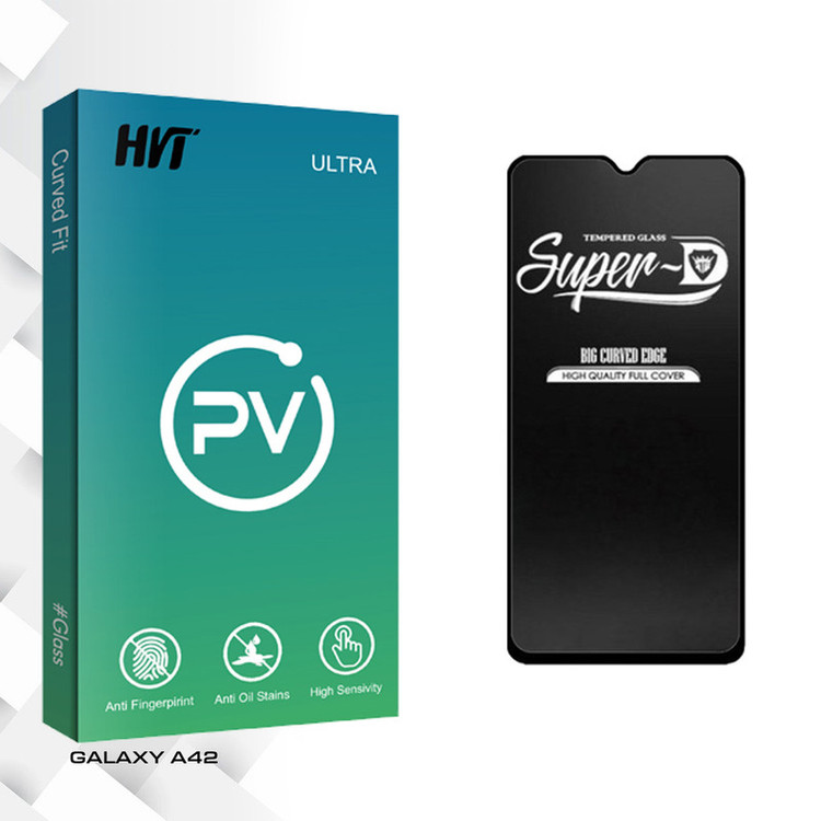 محافظ صفحه نمایش شیشه ای اچ وی تی مدل PV Glass Super-D مناسب برای گوشی موبایل سامسونگ GALAXY A42