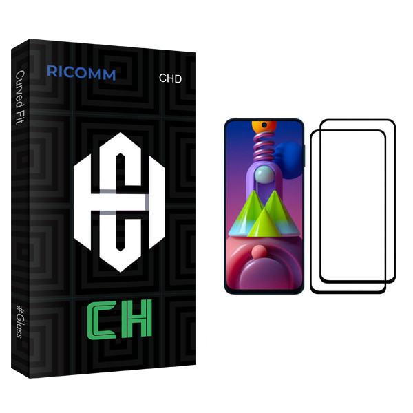 محافظ صفحه نمایش ریکام مدل CH glass مناسب برای گوشی موبایل سامسونگ Galaxy M51 بسته دو عددی
