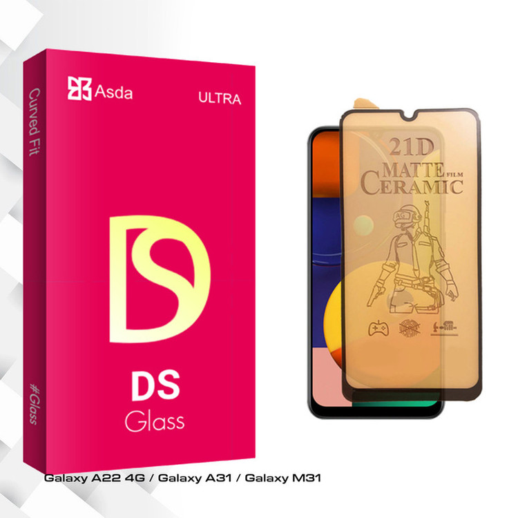 محافظ صفحه نمایش سرامیکی مات آسدا مدل DS Glass مناسب برای گوشی موبایل سامسونگ Galaxy A22 4G / Galaxy A31 / Galaxy M31