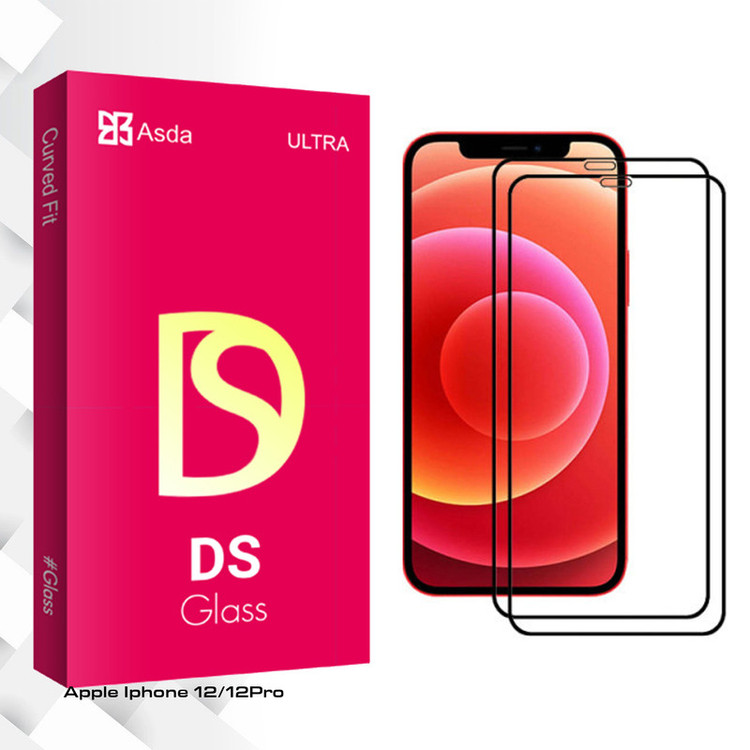 محافظ صفحه نمایش سرامیکی آسدا مدل DS glass مناسب برای گوشی موبایل اپل Iphone 12 بسته دو عددی