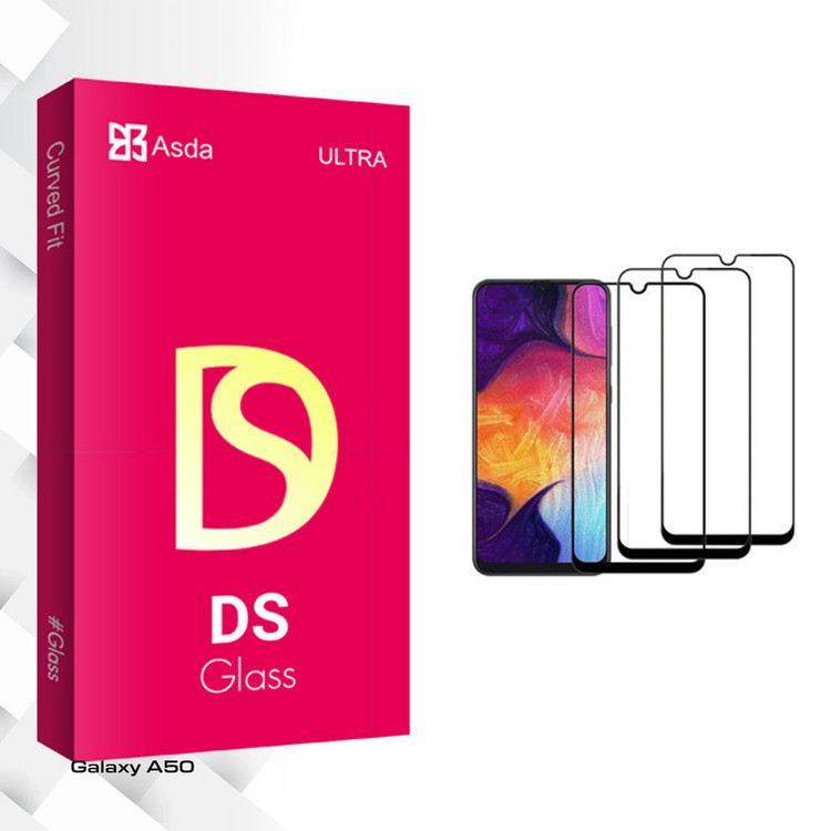 محافظ صفحه نمایش آسدا مدل DS glass مناسب برای گوشی موبایل سامسونگ Galaxy A50 بسته سه عددی