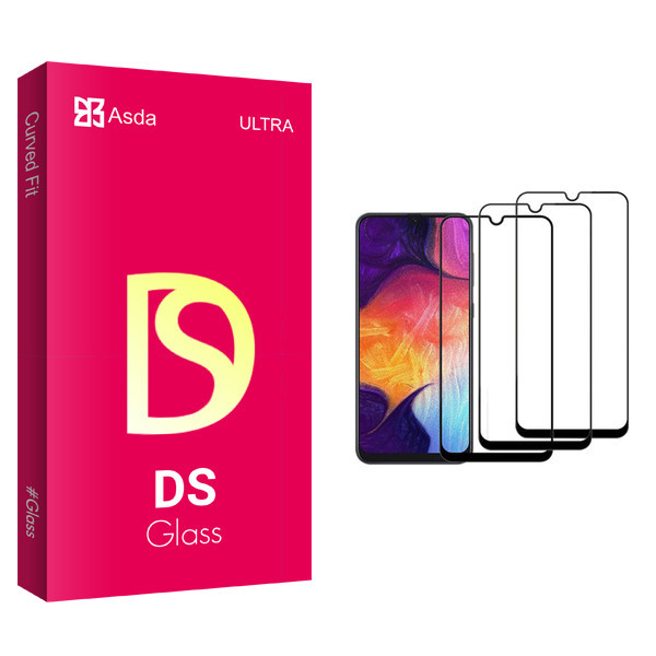 محافظ صفحه نمایش آسدا مدل DS glass مناسب برای گوشی موبایل سامسونگ Galaxy A50 بسته سه عددی