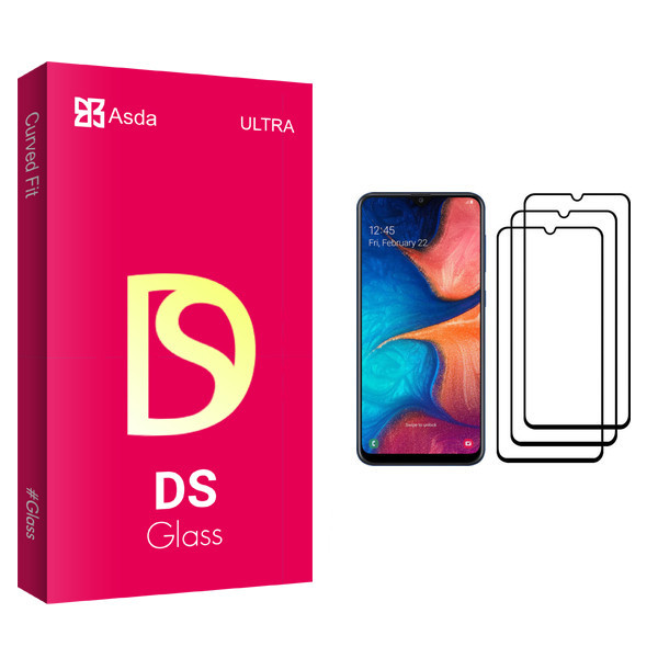 محافظ صفحه نمایش آسدا مدل DS مناسب برای گوشی موبایل سامسونگ Galaxy A20 بسته سه عددی