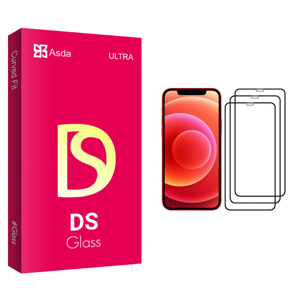 محافظ صفحه نمایش آسدا مدل DS glass مناسب برای گوشی موبایل اپل iPhone 12 بسته 3 عددی