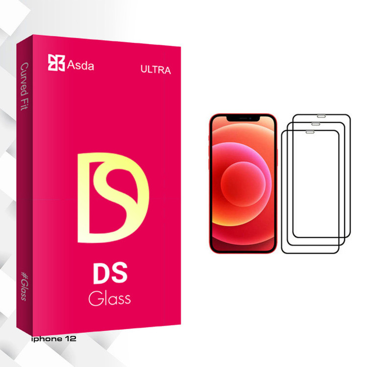 محافظ صفحه نمایش آسدا مدل DS glass مناسب برای گوشی موبایل اپل iPhone 12 بسته 3 عددی