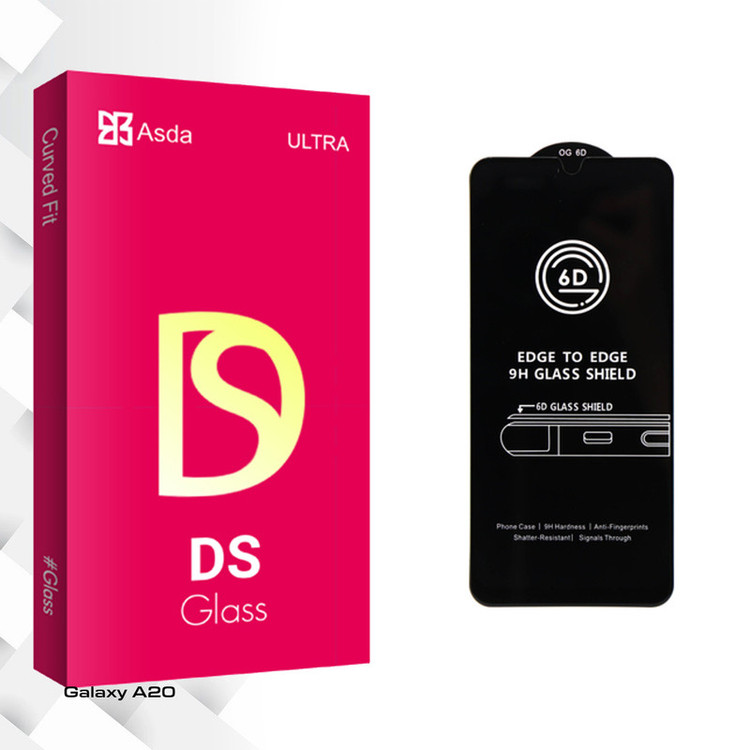 محافظ صفحه نمایش شیشه ای آسدا مدل DS Pro_Airbag مناسب برای گوشی موبایل سامسونگ Galaxy A20