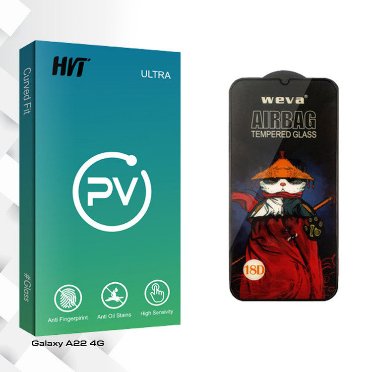 محافظ صفحه نمایش شیشه ای اچ وی تی مدل PV Glass_Airbag مناسب برای گوشی موبایل سامسونگ Galaxy A22 4G