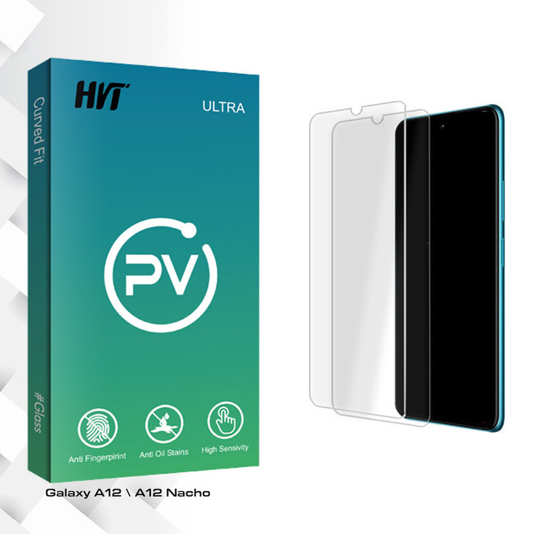 محافظ صفحه نمایش شیشه ای اچ وی تی مدل PV Glass MIX مناسب برای گوشی موبایل سامسونگ Galaxy A12 \ A12 Nacho بسته دو عددی