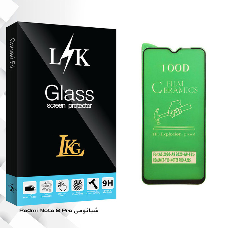 محافظ صفحه نمایش سرامیکی ال کا جی مدل LK Glass مناسب برای گوشی موبایل شیائومی Redmi Note 8 Pro