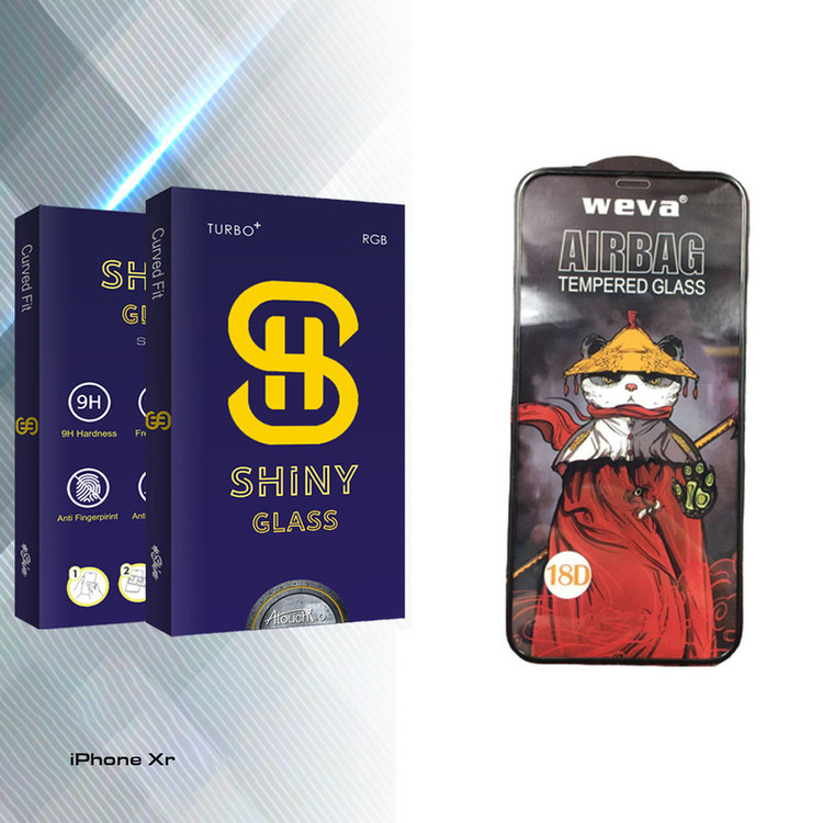 محافظ صفحه نمایش شیشه ای آتوچبو مدل Shiny Pro_Airbag مناسب برای گوشی موبایل اپل iPhone Xr