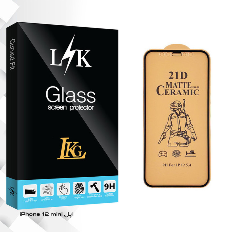 محافظ صفحه نمایش سرامیکی ال کا جی مدل LK Glass مناسب برای گوشی موبایل اپل iPhone 12 mini