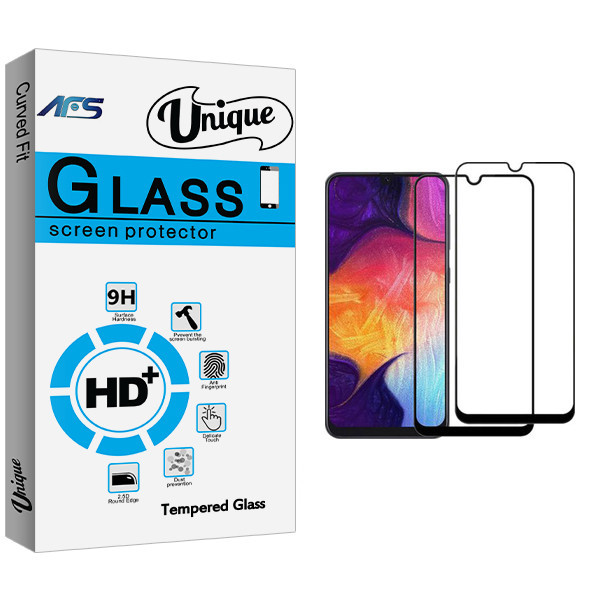 محافظ صفحه نمایش ای اف اس مدل Unique Glass مناسب برای گوشی موبایل سامسونگ Galaxy M20 بسته دو عددی