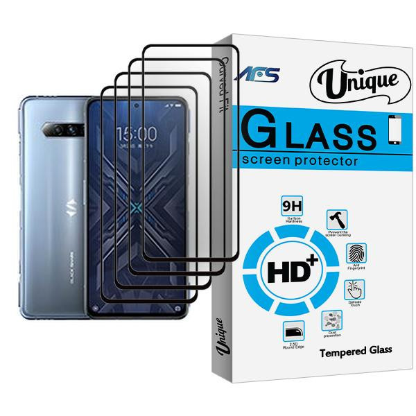 محافظ صفحه نمایش ای اف اس مدل Unique Glass MIX004 مناسب برای گوشی موبایل شیائومی Black Shark 4 بسته چهار عددی