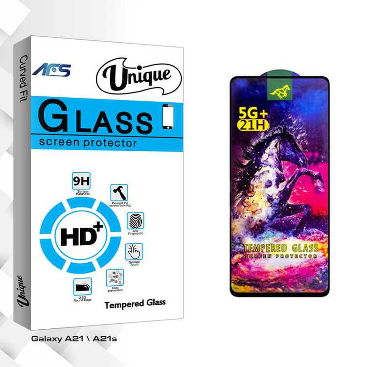محافظ صفحه نمایش شیشه ای ای اف اس مدل UniqueHORSE مناسب برای گوشی موبایل سامسونگ Galaxy A21 / A21s