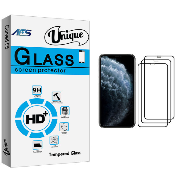 محافظ صفحه نمایش ای اف اس مدل Unique Glass مناسب برای گوشی موبایل اپل iPhone 11 Pro بسته سه عددی