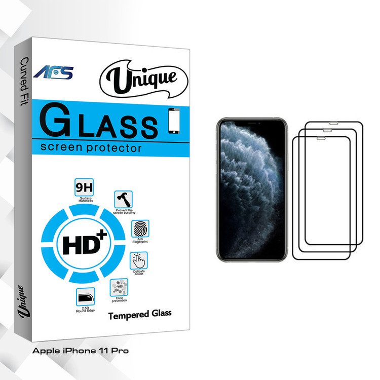 محافظ صفحه نمایش ای اف اس مدل Unique Glass مناسب برای گوشی موبایل اپل iPhone 11 Pro بسته سه عددی