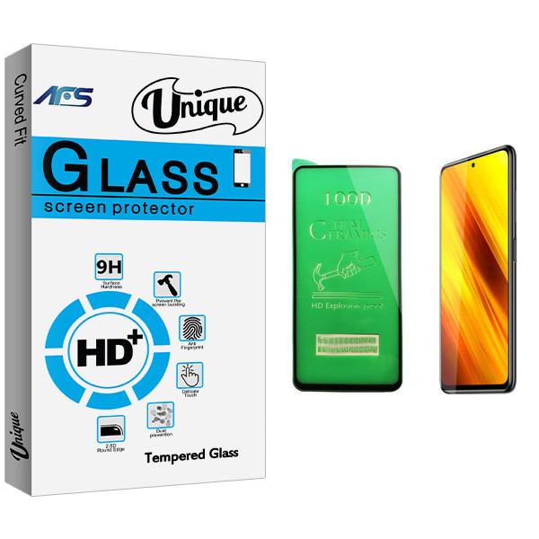 محافظ صفحه نمایش سرامیکی ای اف اس مدل Unique Glass مناسب برای گوشی موبایل شیائومی Poco X3