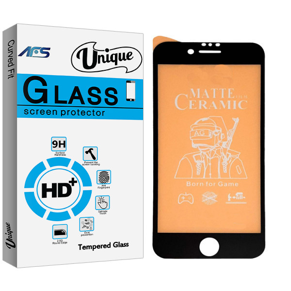 محافظ صفحه نمایش سرامیکی مات ای اف اس مدل Unique Glass مناسب برای گوشی موبایل اپل Iphone 6/ 7/ 8