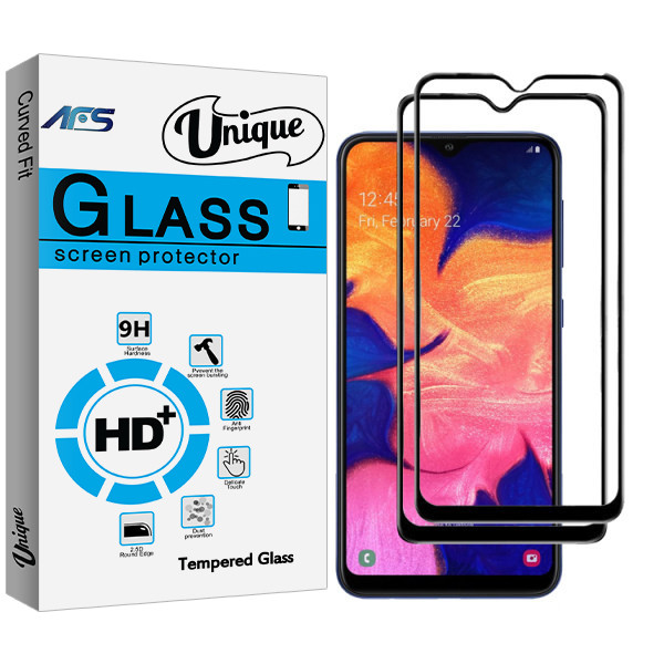 محافظ صفحه نمایش ای اف اس مدل Unique Glass مناسب برای گوشی موبایل سامسونگ Galaxy M10 بسته دو عددی