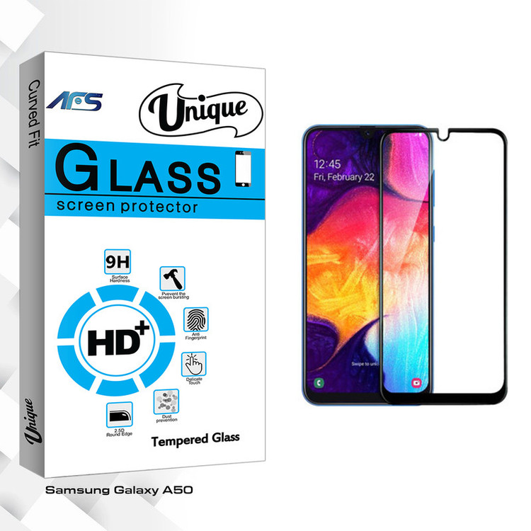 محافظ صفحه نمایش ای اف اس مدل Unique Glass مناسب برای گوشی موبایل سامسونگ Galaxy A50
