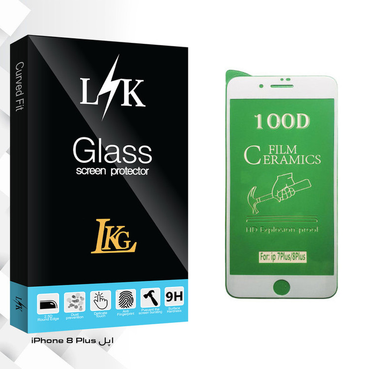 محافظ صفحه نمایش سرامیکی ال کا جی مدل LK Glass مناسب برای گوشی موبایل اپل iPhone 8 Plus